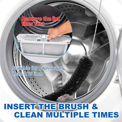 Dryer Vent Cleaner Kit Clothes Dryer Lint Brush Vent Trap Cleaner Home Essentials - 30" Extra Long Flexible Vacuum Clothes Dryer Lint Trap Vent Cleaning Refrigerator Coil Brush (1)