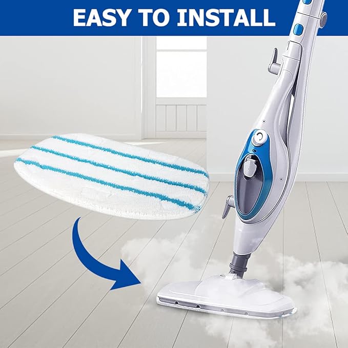 10 Pack Replacement Steam Mop Pads Compatible with PurSteam ThermaPro 10-in-1 Steam Mop Washable Reusable Pads