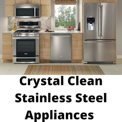 Crystal Clean Eco-Cloth Amazing Lint-Free/Streak-Free/Chemical-Free Microfiber Cloth for Windows & Glass/Mirrors Stainless Steel Appliances TV/Computer/ Tablets...5 in a Pack, White, 16''x16''