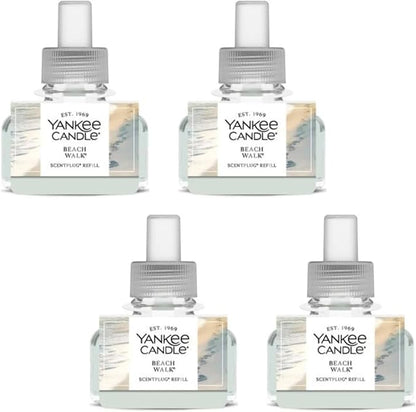 Yankee Candle Beach Walk Home Fragrance Refills: Salt Water, Sea Musk & Tangerine (Pack of 4)