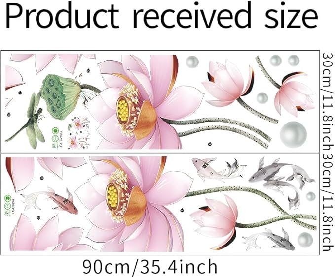 3D Wall Stickers DIY Flower Wall Decal Removable Waterproof Wall Art Decor for Bedroom Living Room Offices Home Decoration (Pink Lotus)