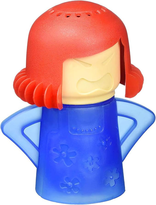 Angry Mama Microwave Cleaner Angry Mom Microwave Oven Steam Cleaner and Disinfects With Vinegar and Water for Kitchens, Steamer Cleaning Equipment Cleans the Crud in Minutes (Blue)
