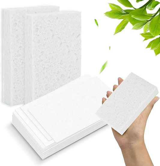 36 - Pack Non-Scratch Scrub Sponges - Sponges for Dishes and Washing Dishes, Cleaning Sponges for Kitchen Home and More（White）