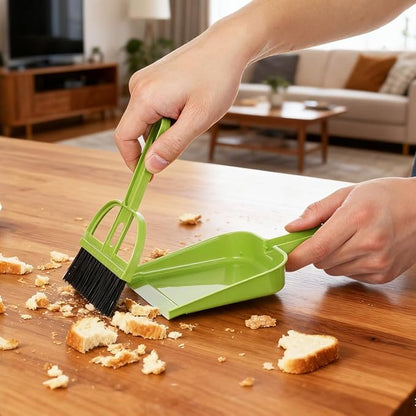 Healifty 18 Pack Mini Dust Pan and Brush Set, Small Broom and Dustpan with Handle for Pets Kids Desk Home Camping Hand Cleaning Supplies