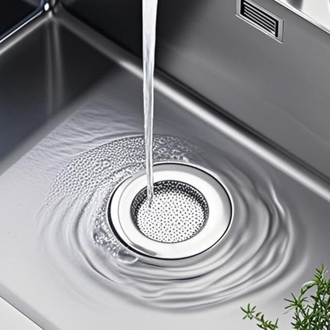 Kitchen Sink Drain Strainer Sink Stainless Steel Protectors for Kitchen Sink Stopper Dishwasher Safe Catcher Basket Cover Filter Trap Screen Large Wide Rim 11.5cm/4.5" Diameter (2.75in)