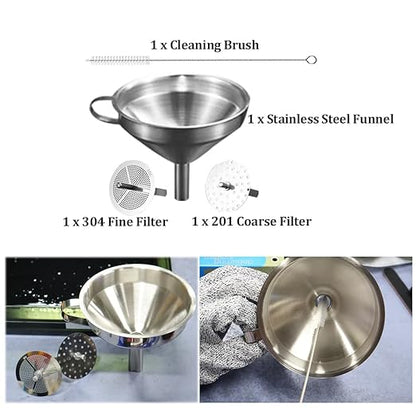 Resin 3D Printer Tool Kit, Stainless Steel Funnel with Strainers, Silicone Mat, Resin Filters & Basic Accessories for SLA/DLP/LCD 3D Printing Post-Processing