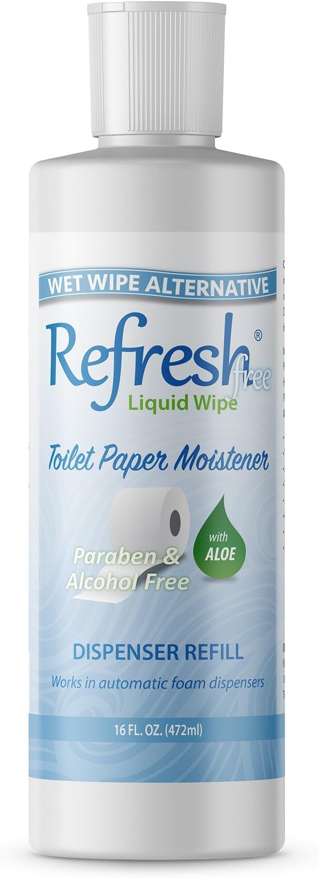 Refresh Liquid Wipe Free: Toilet Paper Foam Sensitive Skin Formula Refill. 16 Fl Oz (1 Pack)