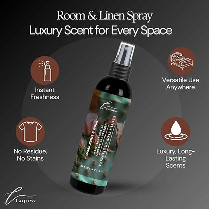 Lapew Room & Linen Spray | Fragrance Mist for Home, Car & Office | Fabric & Air Freshener | Neutralizing Mist | Made in USA | Cactus Flower Blossom