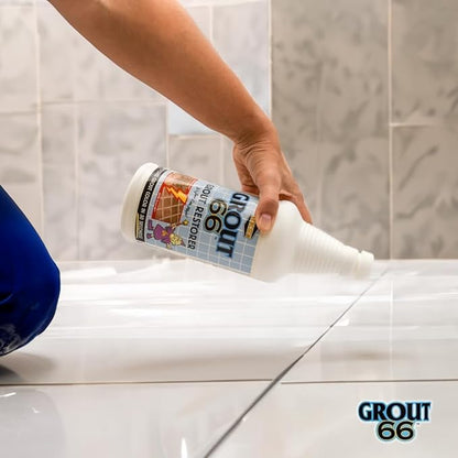 Grout66: Grout and Tile Cleaner with Low-Odor, Non-Fuming Formula Ideal for Heavy-Duty Cleaning, Quick Touch-Ups, and Tile Maintenance. This Two Quarts Kit ensures Effortless Cleaning.