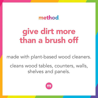 Method Daily Wood Cleaner, Almond, Cleans Shelves, Tables and Other Wooden Surfaces While Removing Dust & Grime, 28 oz Spray Bottles, (Pack of 1)