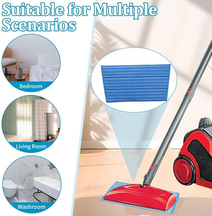 3 Pack Mop Pads Compatible with HAAN Steam Cleaning mop Reusable Microfiber Pads Replacement for HAAN FS, SI and MS Series Steamers Microfiber Mop Washable Mop Refill for Floor Cleaning