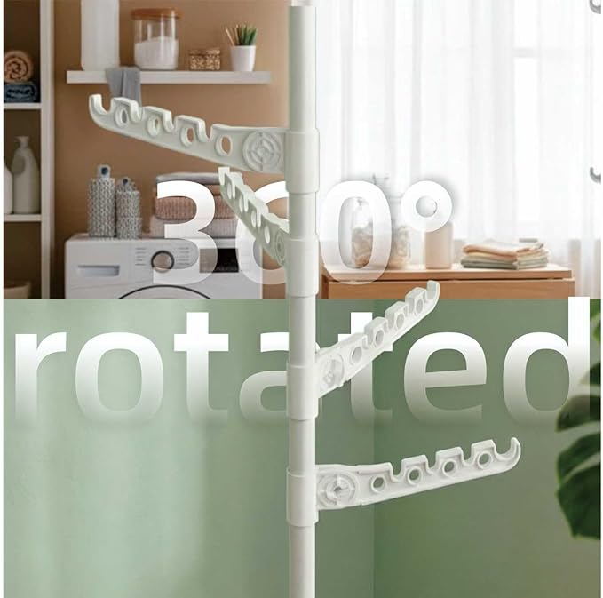 Indoor Super Space-Saving Clothing Drying Rack for Apartment Small Room, 5 Tier Storage Foldable Clothing Rack, Max Hang Up 20 Cloth, 33 Pounds White