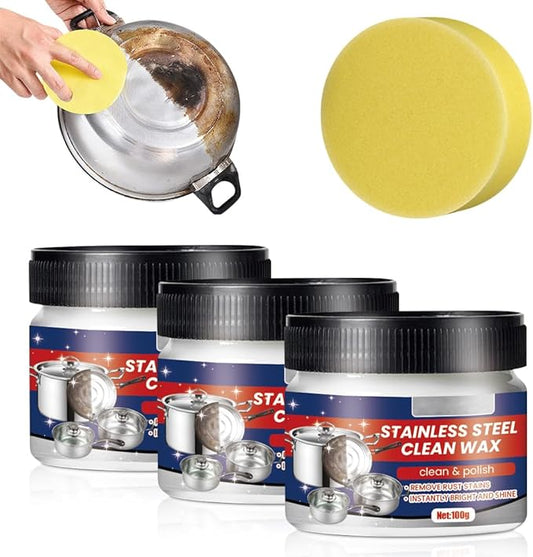 2025 New Premium Rust Remover for Kitchen and Home, Stainless Steel Scratch Remover for Appliances for Oven, Sink, Fridge & Cookware, Cleans Grease, Scuffs & Restores Shine (3)
