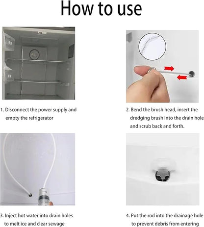 8 pcs Refrigerator Water Line Cleaning Kit Reusable Fridge Water Line Cleaner Cleaning Tool for Fridges Drinking Water Dispensers and Ice Maker