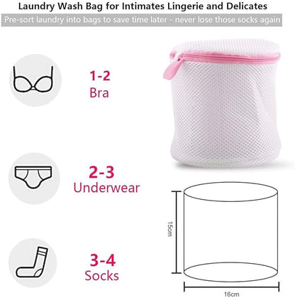 Ainiv Mesh Laundry Bags, 3PCS Bra Laundry Bags with Zips, Bra Wash Bags Mesh Wash Bags, Reuse Washing Machine Bag for Delicates, Blouse, Hosiery, Underwear, Lingerie, Baby Clothes