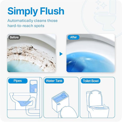 Fresh & Fresh Automatic Toilet Bowl Cleaners (Sunset Orange) - 6 Bottles(UPTO 2500 FLUSHES/Bottle), Commercial and Residential Toilet Cleaner 3-4 MONTH Lasting Toilet Bowl Cleaner Bottle