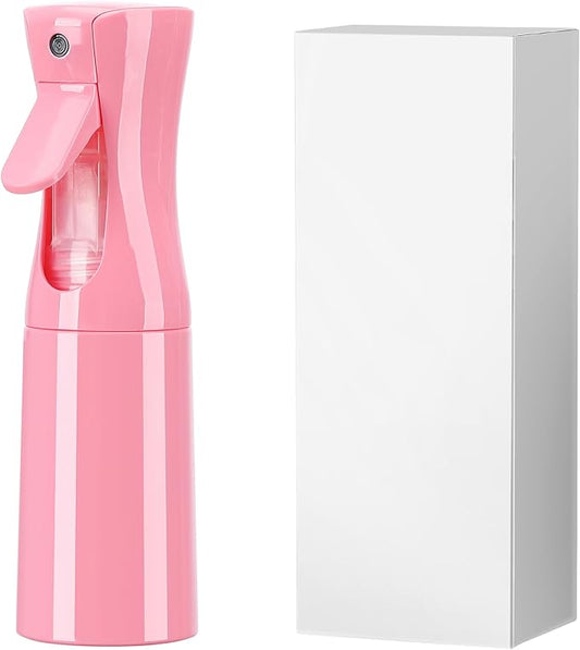 (Pink Hair Mister Spray Bottle，Spray Water Bottle Fine Mist Refillable Plants（6.8OZ /200ML） Barber，Showering Pets, Plants, travel, Ironing and Cleaning ﻿ ﻿ ﻿(Continuous Spray)