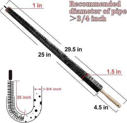 Clothes Dryer Lint Brush, 29.5" Long Flexible Lint Vent Trap Cleaning Tool, Refrigerator Condenser Coil Brush, Dryer Lint Removal Cleaner Brush, Prevent Fire Hazard