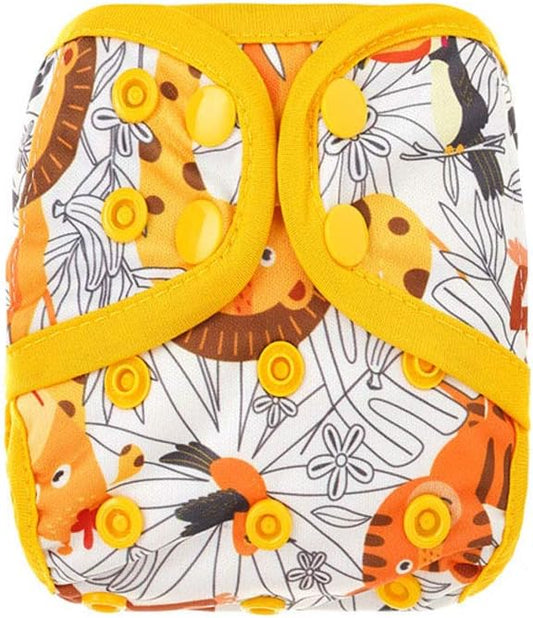 OsoCozy Newborn Reusable Cloth Diaper Covers - Adjustable Snap Fit & Double Leg Gussets for Baby Boys & Girls from 6-12 Pounds. Use with Prefold, Flat or Fitted Cloth Diapers or Snap-in Inserts