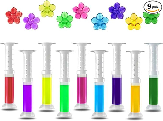 Toilet Bowl Cleaner Gel Stamps, 9 Scents with Flower Design, 117 Uses, Ocean Lavender Jasmine Lemon Osmanthus Mixed Fragrances (9)