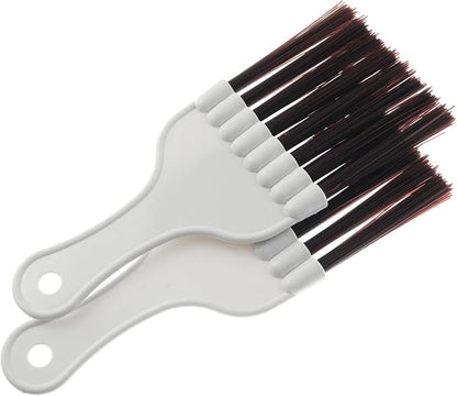 4PCS Brown Plastic Air Conditioner Condenser Cleaning Brush 17.5x7.5cm Refrigerator Cleaner Suitable for Finned Evaporator Coils