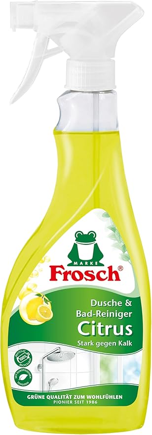 Frosch USA Shower and Bathroom Cleaner Spray, Lemon, 19 Ounce
