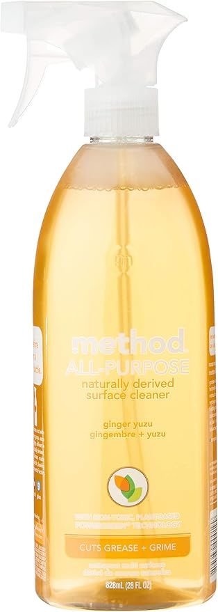 Method Naturally Derived All Purpose Surface Cleaner Spray, Ginger Yuzu, 28 Ounce