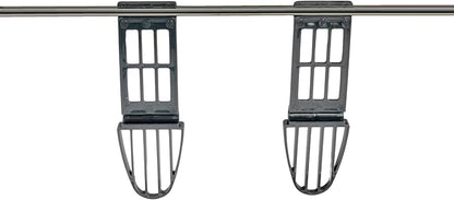 Household Essentials Multi Tier Stainless Steel Laundry Drying Rack with T Bar and Two Side Wings, Silver