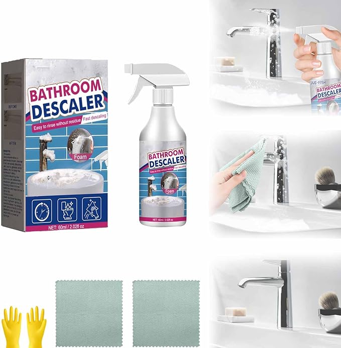 Bathroom Descaler Foam Cleaner Spray, Stubborn Stains Cleaner, All-Purpose Bathroom Descaler Stubborn Stains Foam Spray (1)