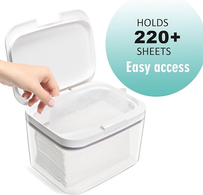 Laundry Pods Container Laundry Pod Holder with Lid, Laundry Room Storage Container for Detergent Pods Laundry Powder Scent Booster Container with Scoop (2 Pack)
