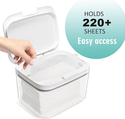 Laundry Pods Container Laundry Pod Holder with Lid, Laundry Room Storage Container for Detergent Pods Laundry Powder Scent Booster Container with Scoop (2 Pack)