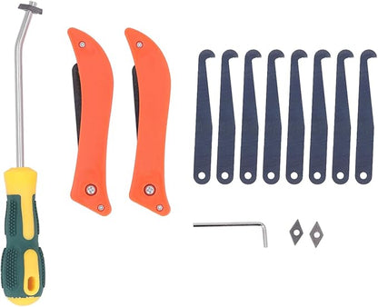 ZJchao Grout Removal Tool, Caulk Removal Tool Grout Saw and 8 Blades Tile Joint Cleaning Scraper Professional Grout Cleaner for Kitchen, Bathroom, Bedroom, Tiles Gaps