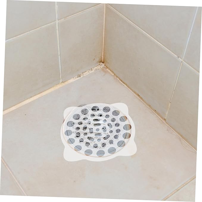 Angoily 20pcs Hair Filtering Stickers for Floor Drain Screens Sink Drain Hair Catcher Decals for Kitchen Bathroom and Laundry Use Non-woven Adhesive