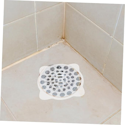 Angoily 20pcs Hair Filtering Stickers for Floor Drain Screens Sink Drain Hair Catcher Decals for Kitchen Bathroom and Laundry Use Non-woven Adhesive
