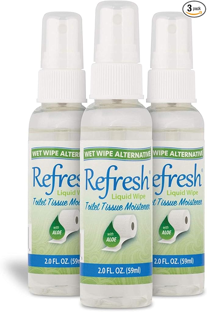 Refresh Liquid Wipe: Toilet Paper Spray (Original Spray, 2 Fl Oz (3 Pack))