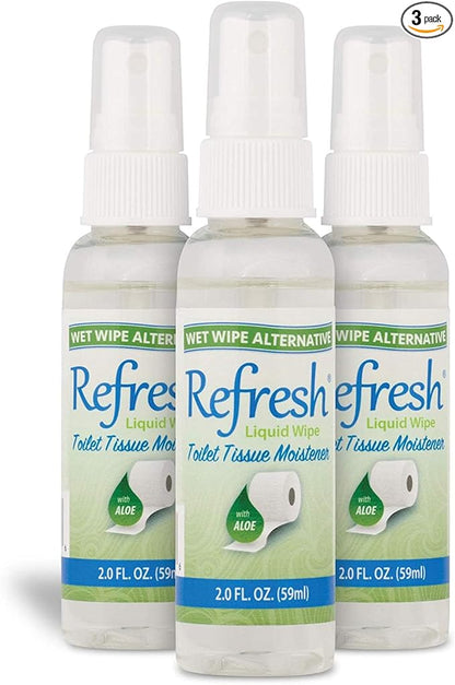 Refresh Liquid Wipe: Toilet Paper Spray (Original Spray, 2 Fl Oz (3 Pack))