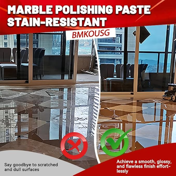 Granite Polishing Paste, Marble Cleaner Countertop, Quartz Polish, Granite Polishing Kit | Marble Cleaner and Polish - Enhances Shine & Maintenance, Safe for Stone Surfaces, 5 Kg