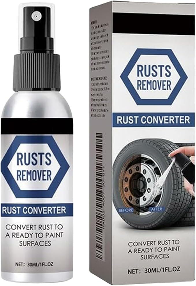 Quick Drying Rust Stain Remover - Metal Rust Remover, Effortless Metal Restoration | Excellent Tarnish Cleaner Spray, 30ml Seamless Kitchen Rust Converter for Utensils, Auto Parts, Tools