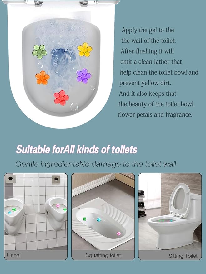 Toilet Bowl Cleaner Gel Stamp Kit, 117 Count, 9 Scents,bathroom Air Freshener (9)