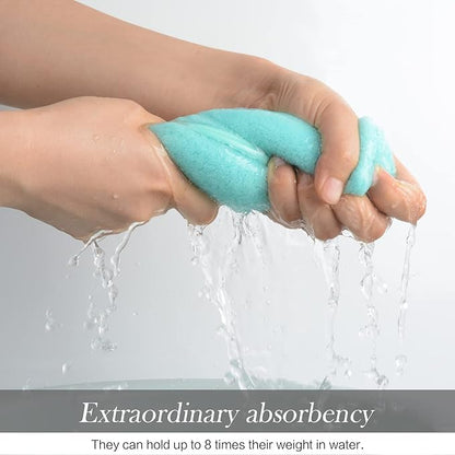 SINLAND Absorbent Coral Velvet Washcloth Ultra Soft Microfiber Face Towels 12 x 12 inch Multi-Purpose Face Cloths for Household and Sport