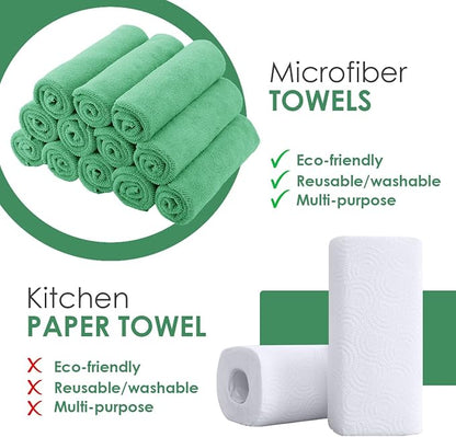 Avalon Towels Microfiber Cleaning Cloths (Value Pack of 48) - Size 16 x 16 Inches, Highly Absorbent Cleaning Rags, Lint Free, Reusable and Washable, Microfiber Towels for Cars