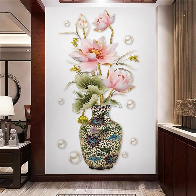 3D Wall Stickers DIY Flower Wall Decal Removable Waterproof Wall Art Decor for Bedroom Living Room Offices Home Decoration