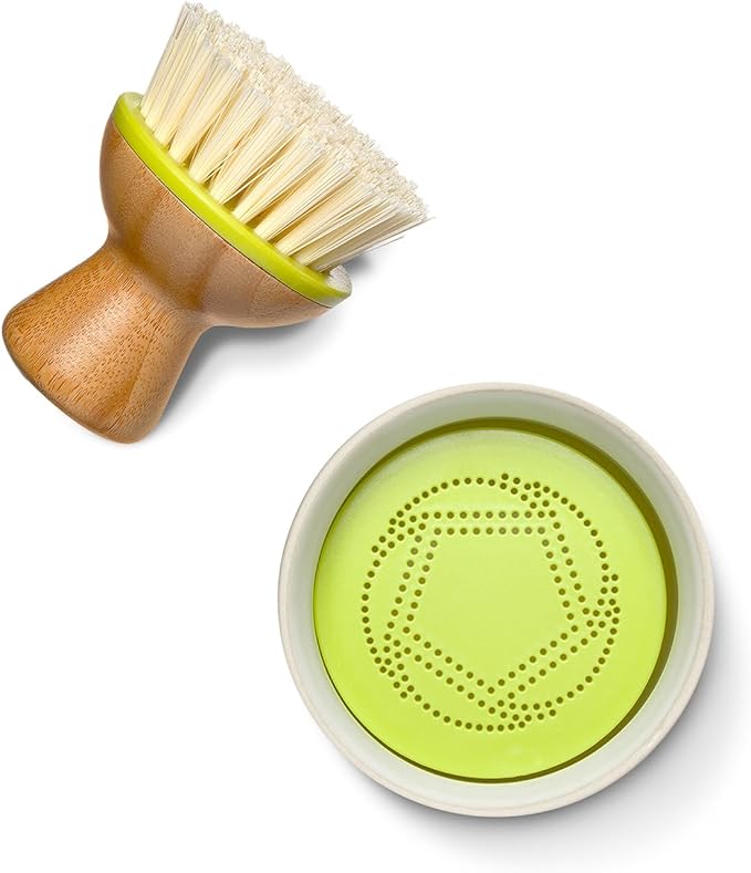 Full Circle, Green Bubble Up Bamboo Dish Brush, White, Model:FC12115G
