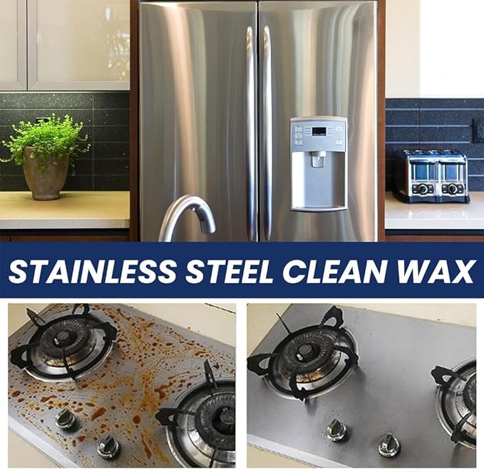 4PCS Stainless Steel Scratch Remover for Appliances, New Magical Nano-Technology Stainless Steels Cleaning Paste, Convenient Appliance Cleaner for Fridge,Stoves,Sinks and Metal Products