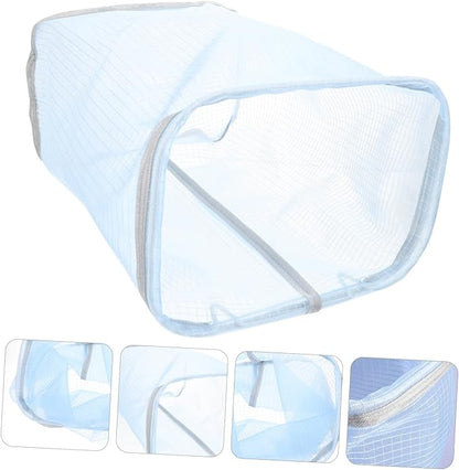 Vaguelly Folding Wall-Mounted Clothes Basket Breathable Bathroom Laundry Hamper Space-Saving Storage Organizer for Dirty Clothes