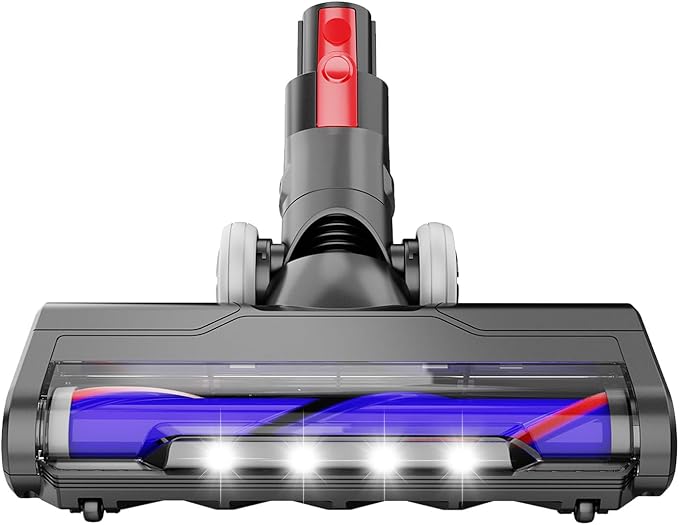 Upgraded Motorhead Vacuum Brush with Headlights for Dyson V7 V8 V10 V11,Motorized Head Replacement Accessories or Parts for Tile,Small Carpet,Rug Cleaning.