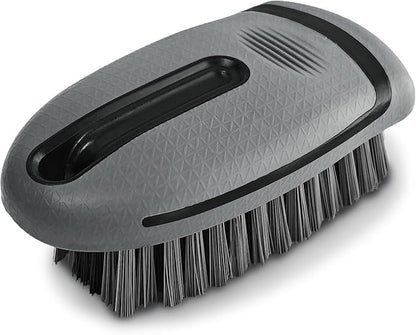 Carpet and Upholstery Cleaning Brush, Stiff Bristle Carpet Detailing Scrubber Brush, Multi-Functional Car Detailing Scrub Brushes, Cleaning Brushes for Car and Home Couch Floor Mats (Gray)