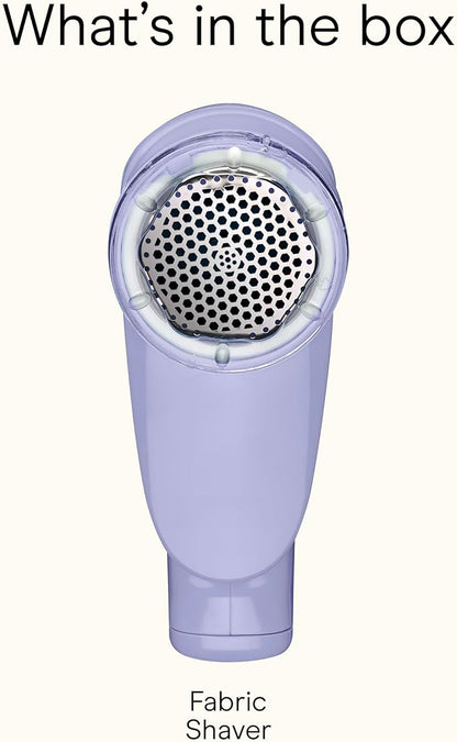 Conair Fabric Shaver and Lint Remover, Battery Operated Portable Fabric Shaver, Lavender