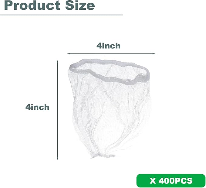 400 PCS Disposable Mesh Sink Strainer Bags, Kitchen Sink Strainer Mesh Bag, Kitchen Sink Drain Strainer, Scalability, Non-Clog, Keep Your Sewer Lines and Garbage Disposal Safe