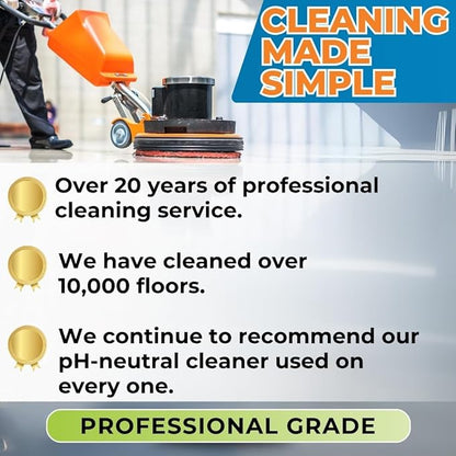 Neutral Floor Cleaner for Daily Mopping and Routine Floor Cleaning, Safe for Tile, Stone & Marble, Professional Grade Formula